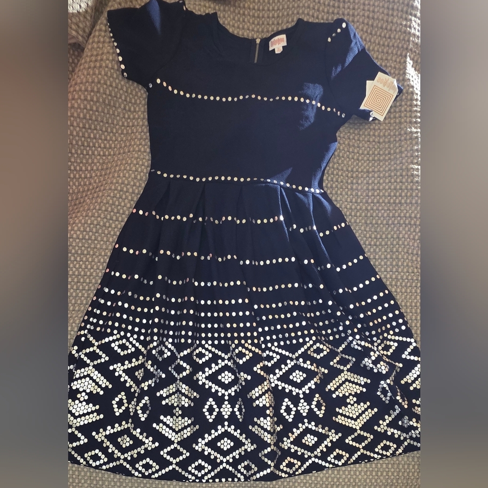 LuLaRoe Navy Blue Dress